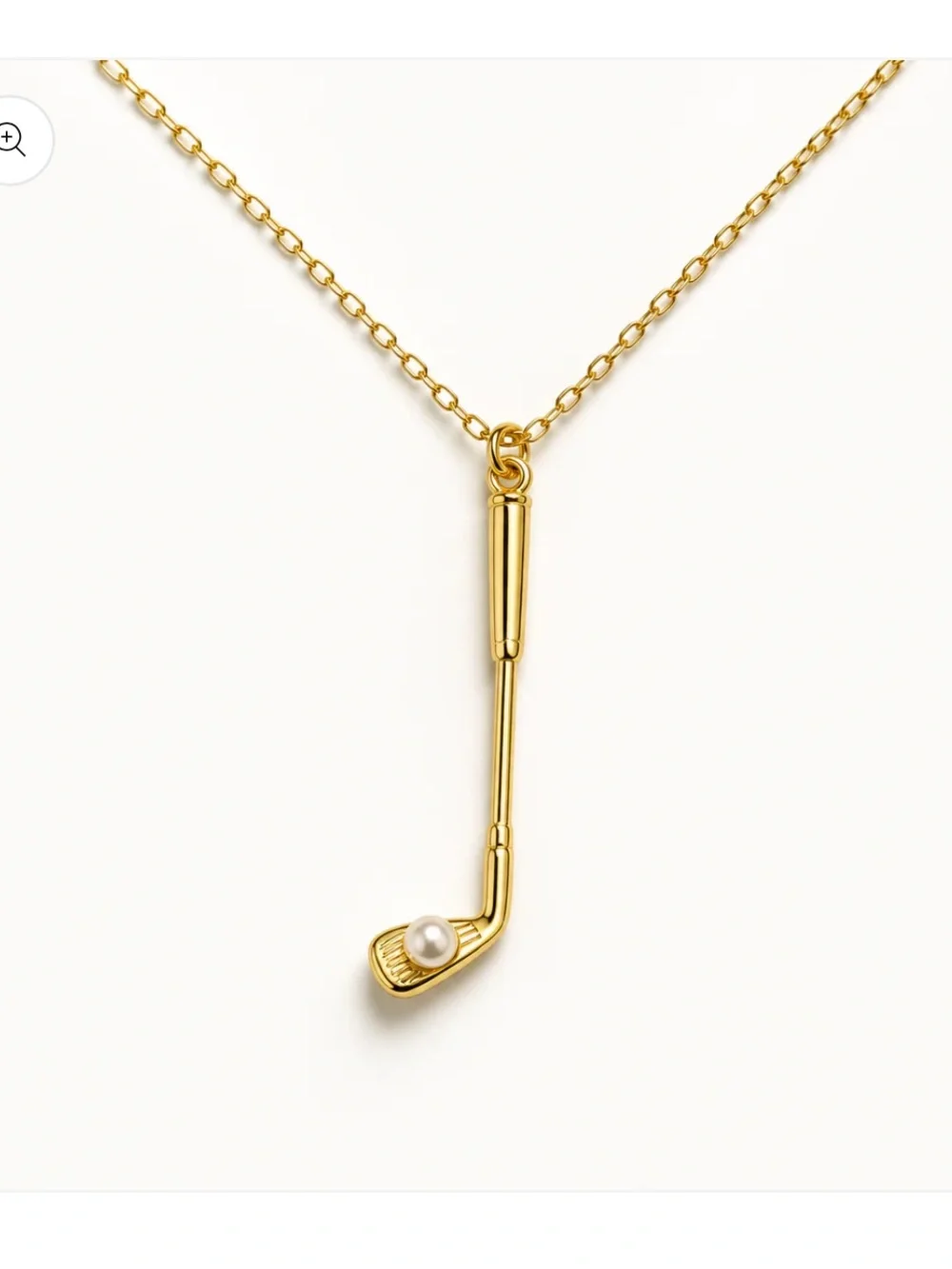 18K Gold Dipped Golf Club Pendant Necklace - “Follow Through”